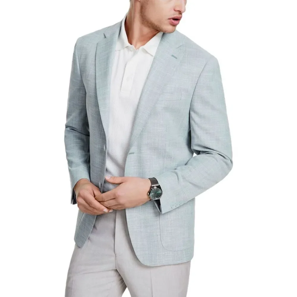 Calvin Klein Mens Solid Slim-Fit Soft Sport Coat 40 Regular Mint Blazer NWT $295